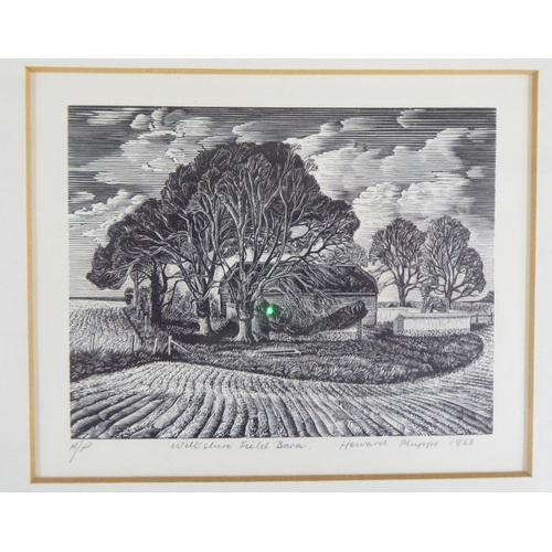 52 - After Howard Phipps - 'Wiltshire Field Barn'  Artist Proof  bears a pencil signature & dated 198... 