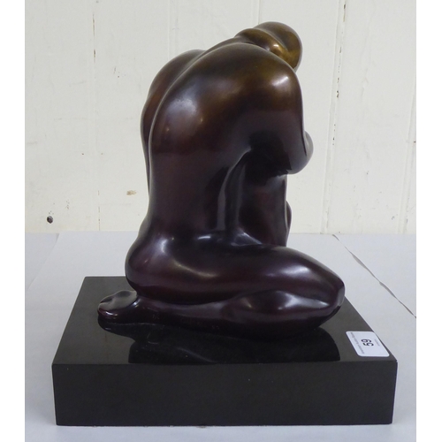 59 - Ayonso - an abstract seated nude  Limited Edition 1/6  bears a signature & dated '83 on a fixed ... 