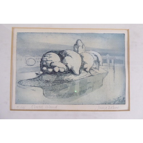 67 - After June Dobon - 'Olivers Island'  Limited Edition 4/25 print  bears a pencil title & signatur... 