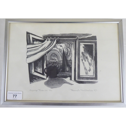 77 - After George Tate - 'Through the Window'  monochrome print  bears a pencil signature & dated '84... 