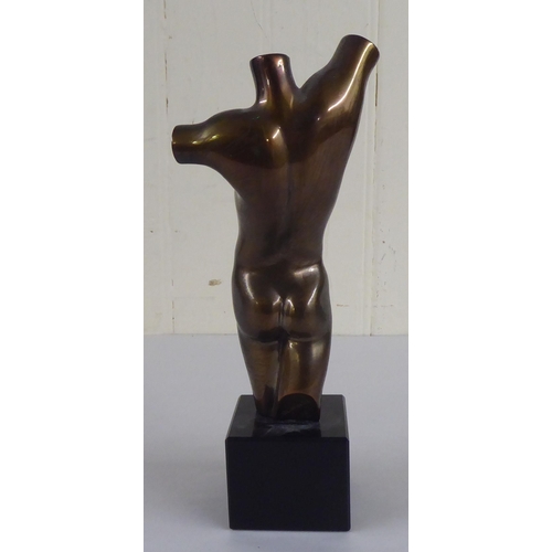 80 - Ayonso - a bronzed torso  Limited Edition 12/50  bears a signature, on a fixed plinth  10