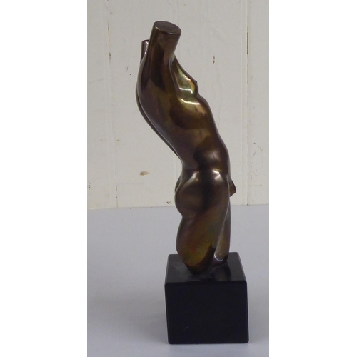 80 - Ayonso - a bronzed torso  Limited Edition 12/50  bears a signature, on a fixed plinth  10