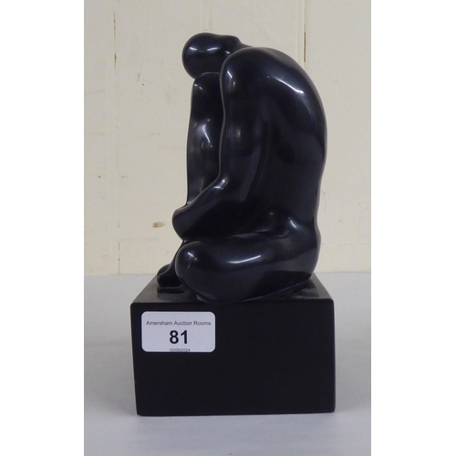 81 - Ayonso - a seated bronze nude  Limited Edition 2/25  bears a signature & dated '85, on a fixed p... 