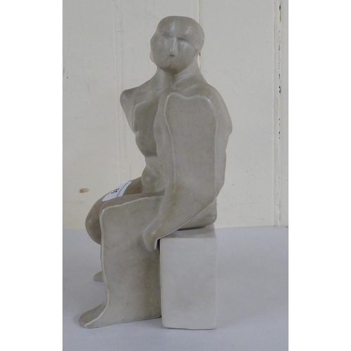 85 - Peter Wright - 'Small Turning Away' a two-part pottery sculpture  11