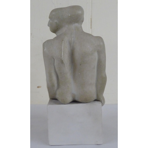 85 - Peter Wright - 'Small Turning Away' a two-part pottery sculpture  11