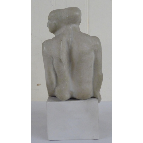 85 - Peter Wright - 'Small Turning Away' a two-part pottery sculpture  11