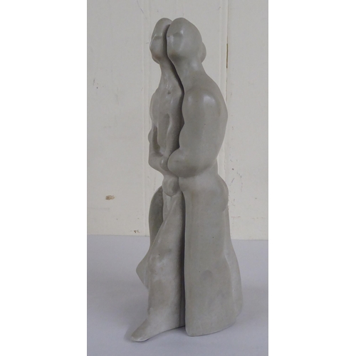 86 - Peter Wright - 'Interlocking Figures' a two-part pottery sculpture  10