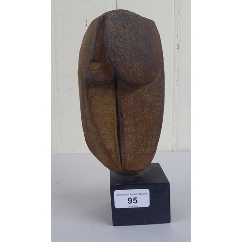 95 - Peter Hayes - an abstract stone sculpture, signed to the plinth & dated '92  9