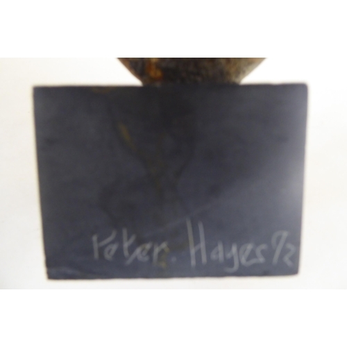 95 - Peter Hayes - an abstract stone sculpture, signed to the plinth & dated '92  9