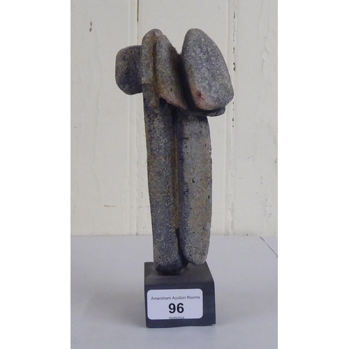 96 - Peter Hayes - an abstract stone sculpture, signed to the plinth & dated '92  8