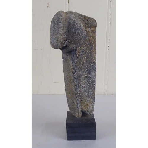 96 - Peter Hayes - an abstract stone sculpture, signed to the plinth & dated '92  8