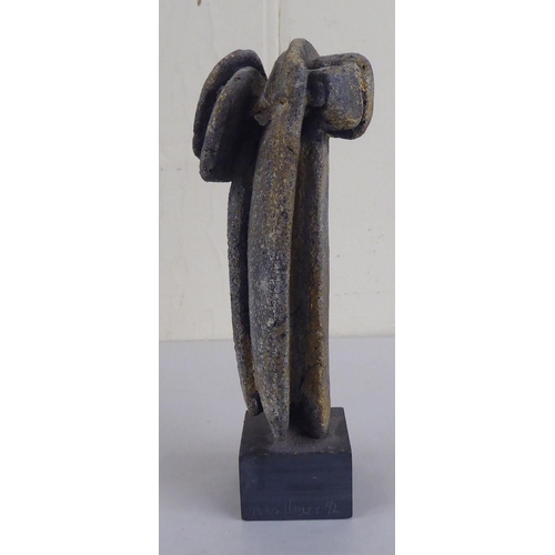 96 - Peter Hayes - an abstract stone sculpture, signed to the plinth & dated '92  8