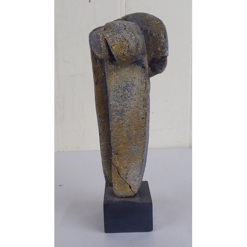 96 - Peter Hayes - an abstract stone sculpture, signed to the plinth & dated '92  8