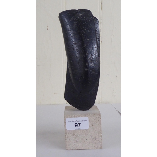 97 - Peter Hayes - an abstract stone sculpture, signed to the plinth & dated '95  9