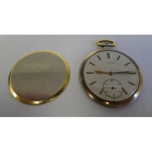 317 - A Gubelin Lucerne 18ct gold pocket watch  no.251256  2527; faced by a baton dial with subsidiary sec... 