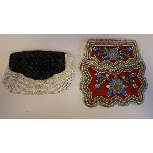 322 - Evening purses: to include micro beadwork and white metal examples