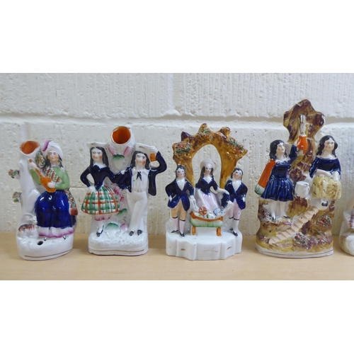 115 - Victorian Staffordshire pottery collectables: to include a zebra  6.5