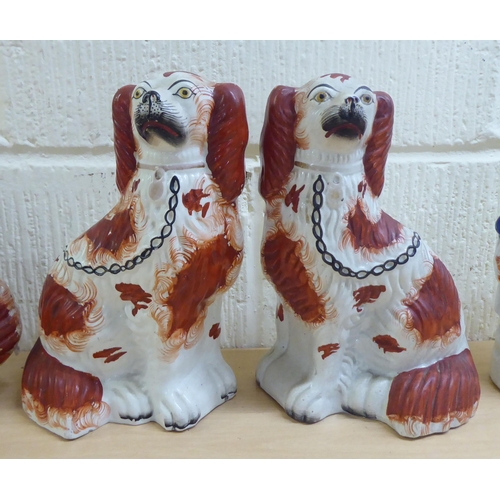 117 - Victorian Staffordshire pottery collectables: to include a King Charles spaniel  11