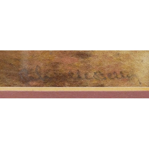 137 - Gabrielle Bellocq - two stylised landscape scenes  pastels  bearing signatures  5