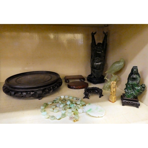 151 - 20thC Oriental collectables: to include malachite and hardstone figures  tallest 8