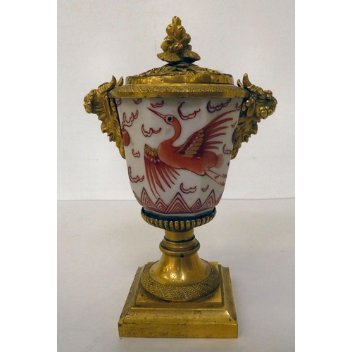 156 - A 20thC Chinese porcelain and later Continental, gilt metal mounted pedestal vase  6