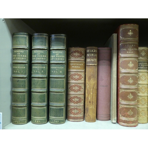 166 - Books, 19th & 20thC reference: to include 'The Memoirs of The Dukes of Urbino', in three volumes... 