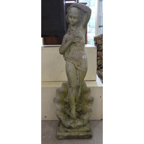 180 - A composition stone garden statue 'Botticelli's Birth of Venus'  44