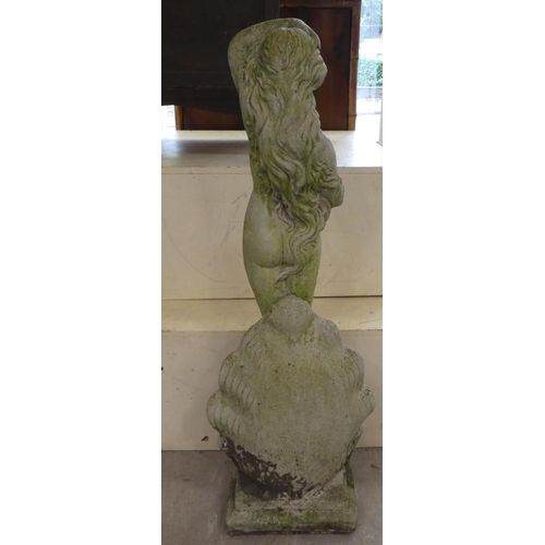 180 - A composition stone garden statue 'Botticelli's Birth of Venus'  44