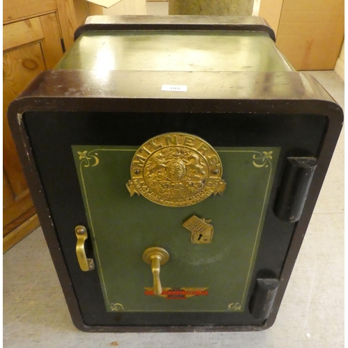 185 - A vintage Milner's cast iron safe  26