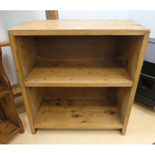 188 - Pine furniture: to include a two tier wall shelf  32