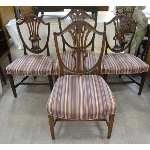 194 - Small furniture: to include a Regency mahogany framed carver, raised on square, tapered legs