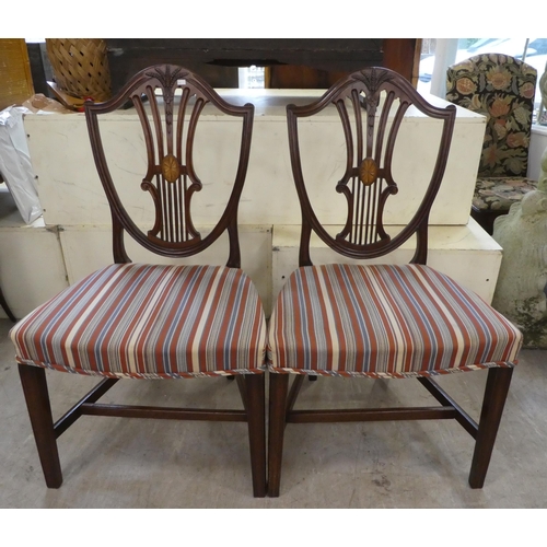 194 - Small furniture: to include a Regency mahogany framed carver, raised on square, tapered legs