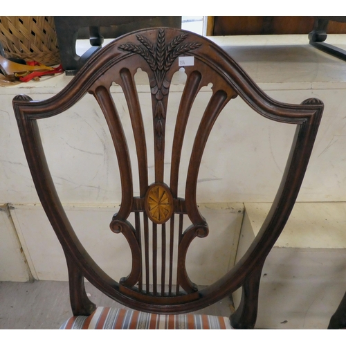 194 - Small furniture: to include a Regency mahogany framed carver, raised on square, tapered legs