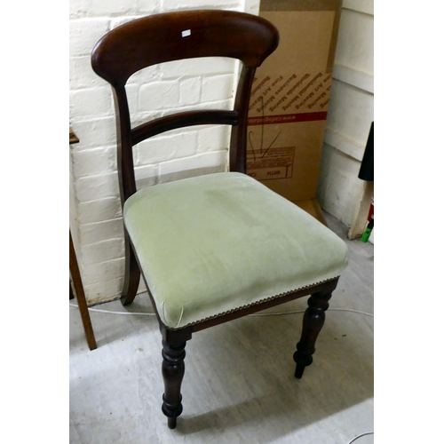 21 - Small furniture: to include a late 19thC stained beech framed correction chair with a cane seat, rai... 