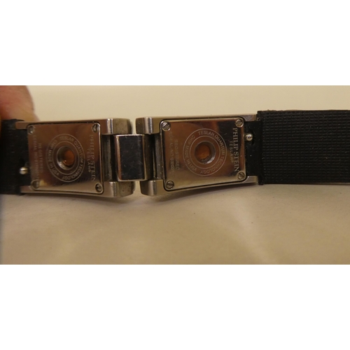 221 - A Philip Stein Teslar, Quantum Technology 'Wellness' bracelet, on a rubber strap