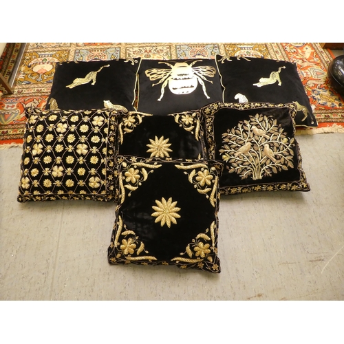 222 - A selection of variously patterned scatter cushions