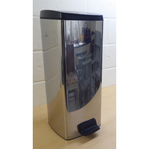 33 - A Brabantia chrome finished pedal bin  27