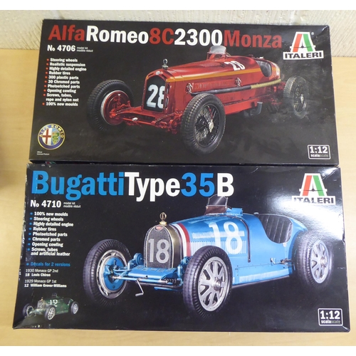 65 - 1/12 scale model kits: to include by Italeri, a 'Bugatti Type 35B'; and a 'Ducati 916' by Tamiya&nbs... 