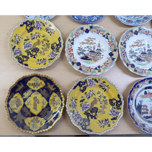 72 - Ceramics: to include a late Victorian porcelain plate, decorated with floral sprigs  10.5