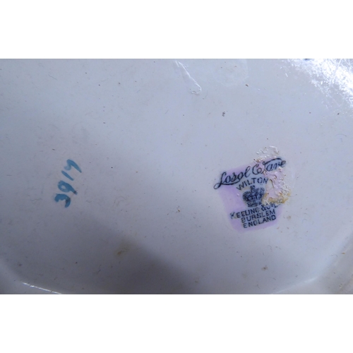 72 - Ceramics: to include a late Victorian porcelain plate, decorated with floral sprigs  10.5