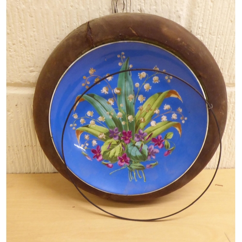 72 - Ceramics: to include a late Victorian porcelain plate, decorated with floral sprigs  10.5