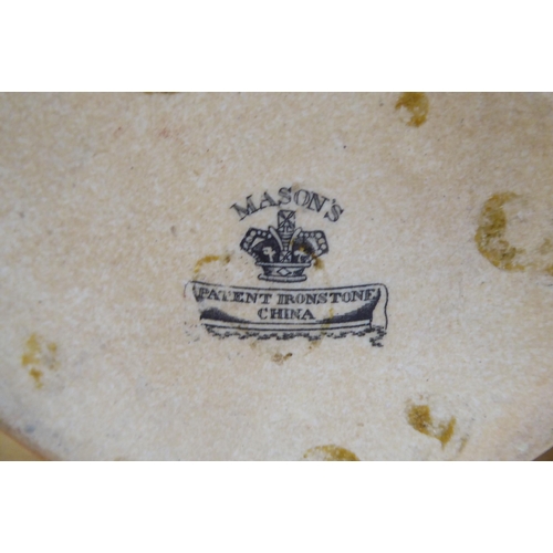 76 - Ceramics: to include a late Victorian Masons Ironstone china wash bowl, decorated with a Chinese lan... 