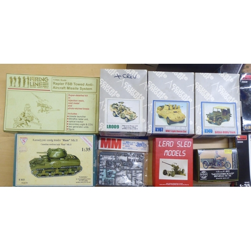 95 - 1/35 scale model kits: to include by Accurate Armour, a 'K42L BT7-M1937 Tank';  and a 'Bedford ... 