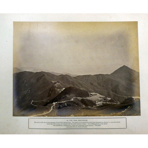 161 - An early/mid 20thC Chinese album, containing monochrome photographs: to include views of Canton; loc... 