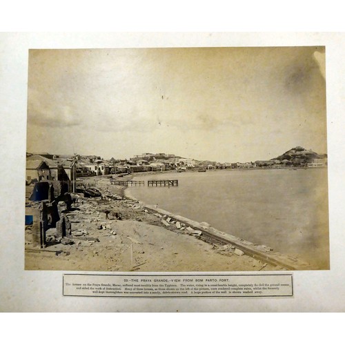 161 - An early/mid 20thC Chinese album, containing monochrome photographs: to include views of Canton; loc... 