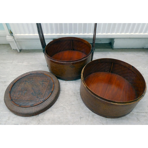 234 - A 20thC Chinese softwood food carrier  18