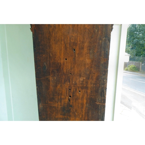 243 - A 19thC longcase clock, decorated in Sino European taste, on a bracket plinth the movement inscribed... 