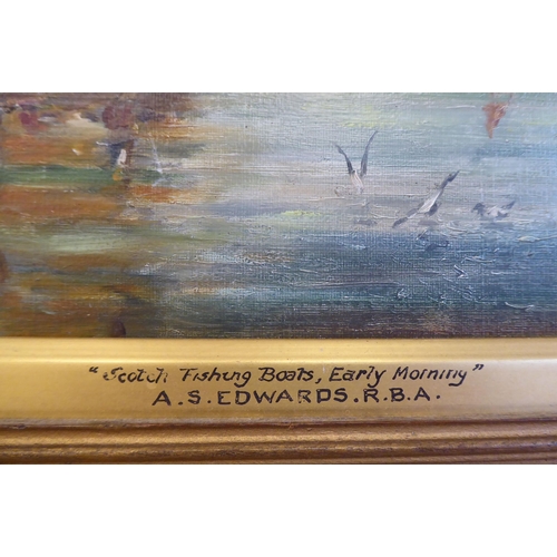 309 - AS Edwards - two seascapes  oil on board  bearing signatures  10