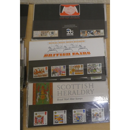 10 - Uncollated, unused postage stamp presentation packs