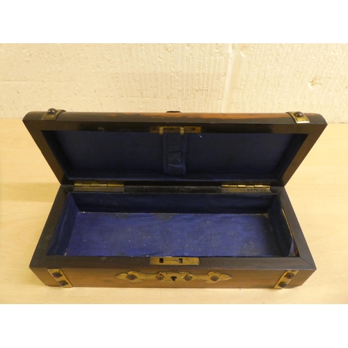 103 - A mixed lot: to include a late Victorian coromandel, stud and brass bound box  3